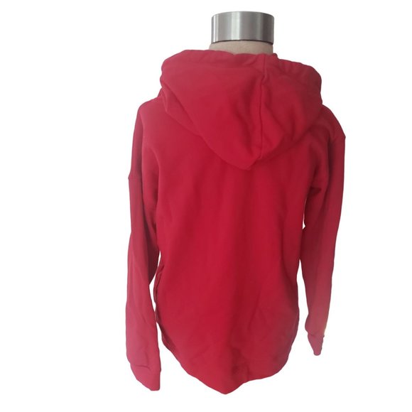 Juicy Couture Red Hooded Sweatshirt Size M 100% Cotton Hoodie - Picture 2 of 4